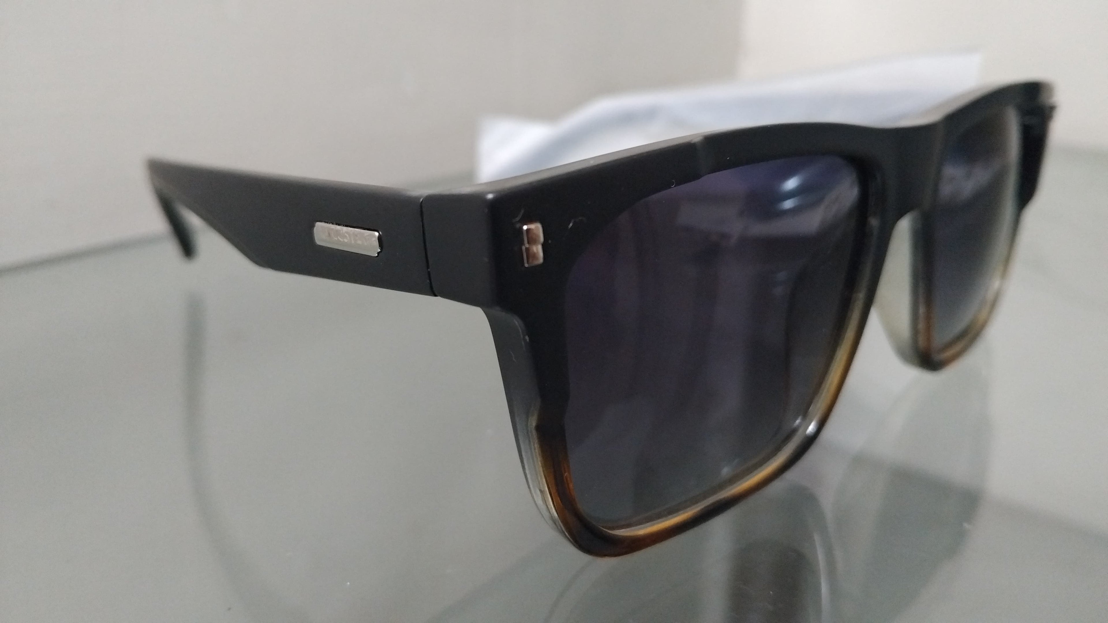 Mage Style Rectangular Sunglasses – Black to Brown Gradient Frame UV Protection Unisex Shades