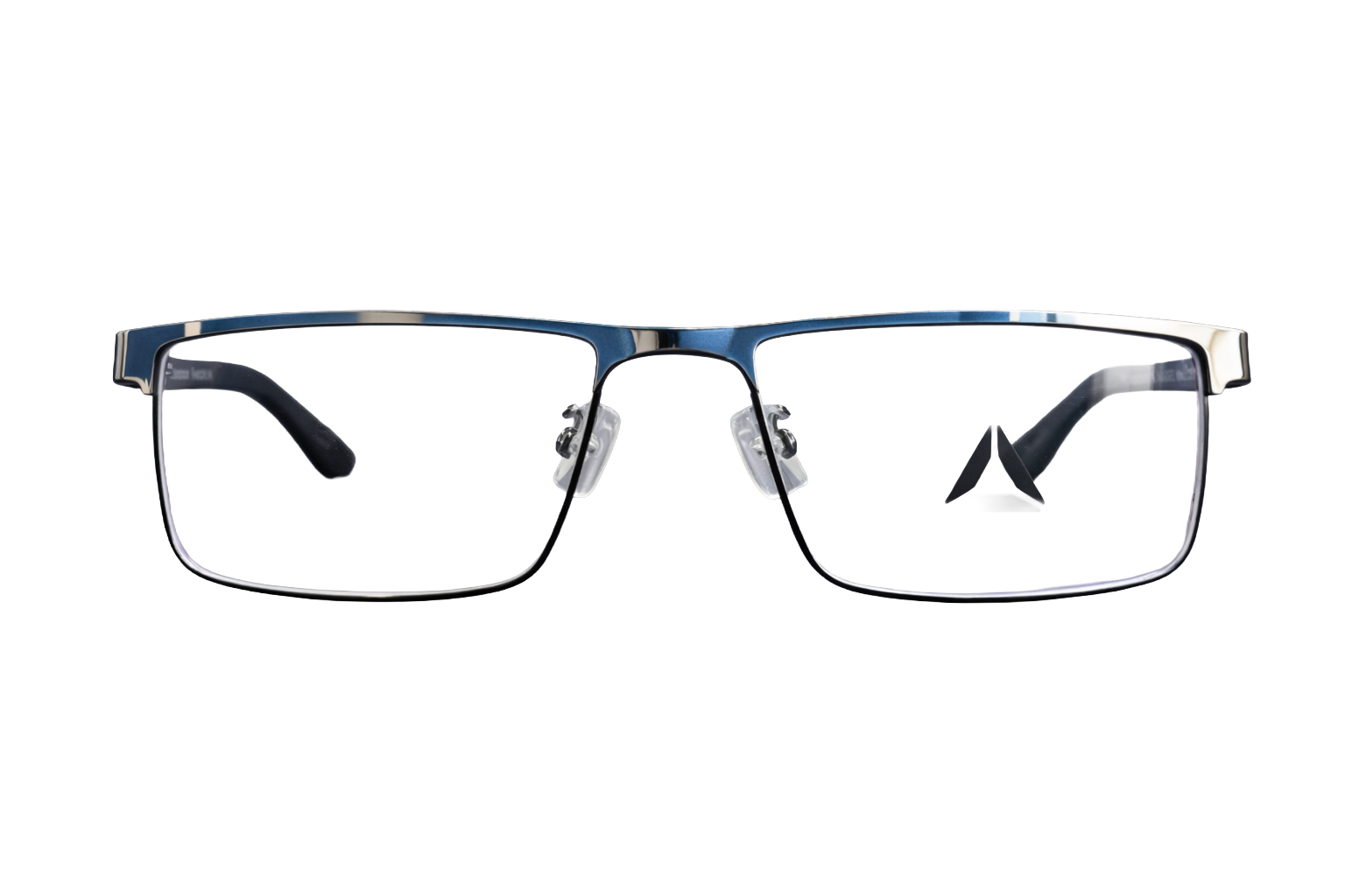 Reebok Blue & Black Rimless Rectangular Eyeglasses | Lightweight Sporty Optical Frames for Men