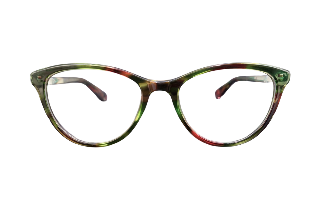 Full-Rim Cat-Eye Eyeglasses | Translucent Multicolor Acetate Fashion Frames