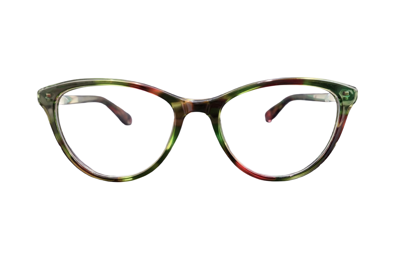 Full-Rim Cat-Eye Eyeglasses | Translucent Multicolor Acetate Fashion Frames