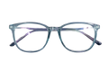 Teal Transparent Acetate Eyeglasses with Anti-Reflective Purple-Green Tint Lenses | Full-Rim Stylish Optical Frames