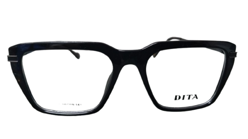 Rectangular Eyeglasses Frame – Black Full Rim Optical Frame Luxury Designer Spectacles for Men & Women