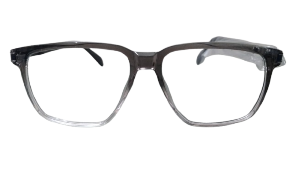Rectangular Design Eyeglasses Frame – Transparent Grey Full Rim Optical Glasses for Men & Women
