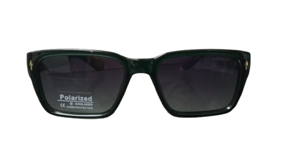 Rectangular Polarized Sunglasses – Dark Green Frame UV400 Protection Unisex Shades