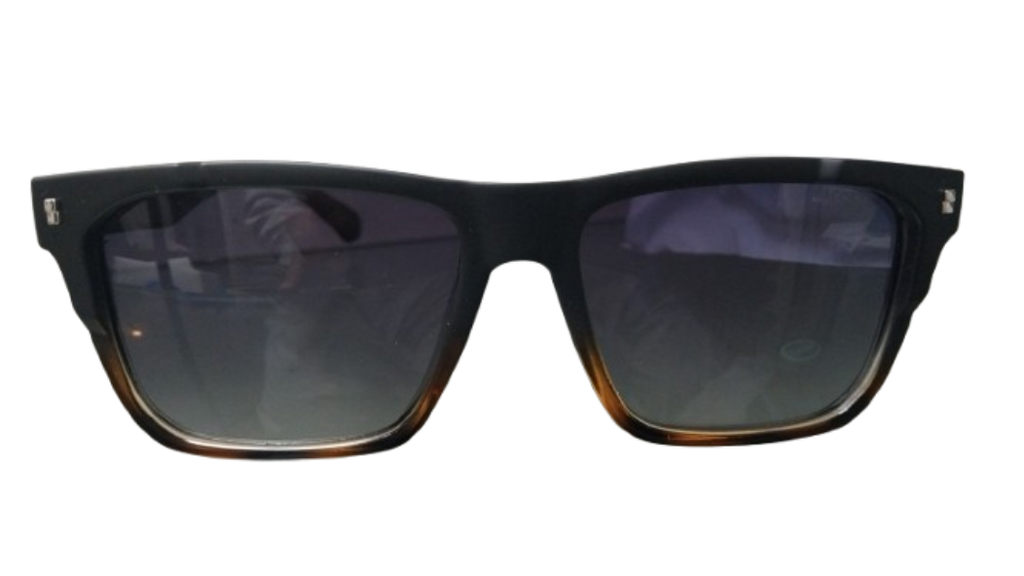 Mage Style Rectangular Sunglasses – Black to Brown Gradient Frame UV Protection Unisex Shades