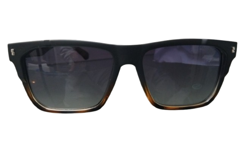 Mage Style Rectangular Sunglasses – Black to Brown Gradient Frame UV Protection Unisex Shades
